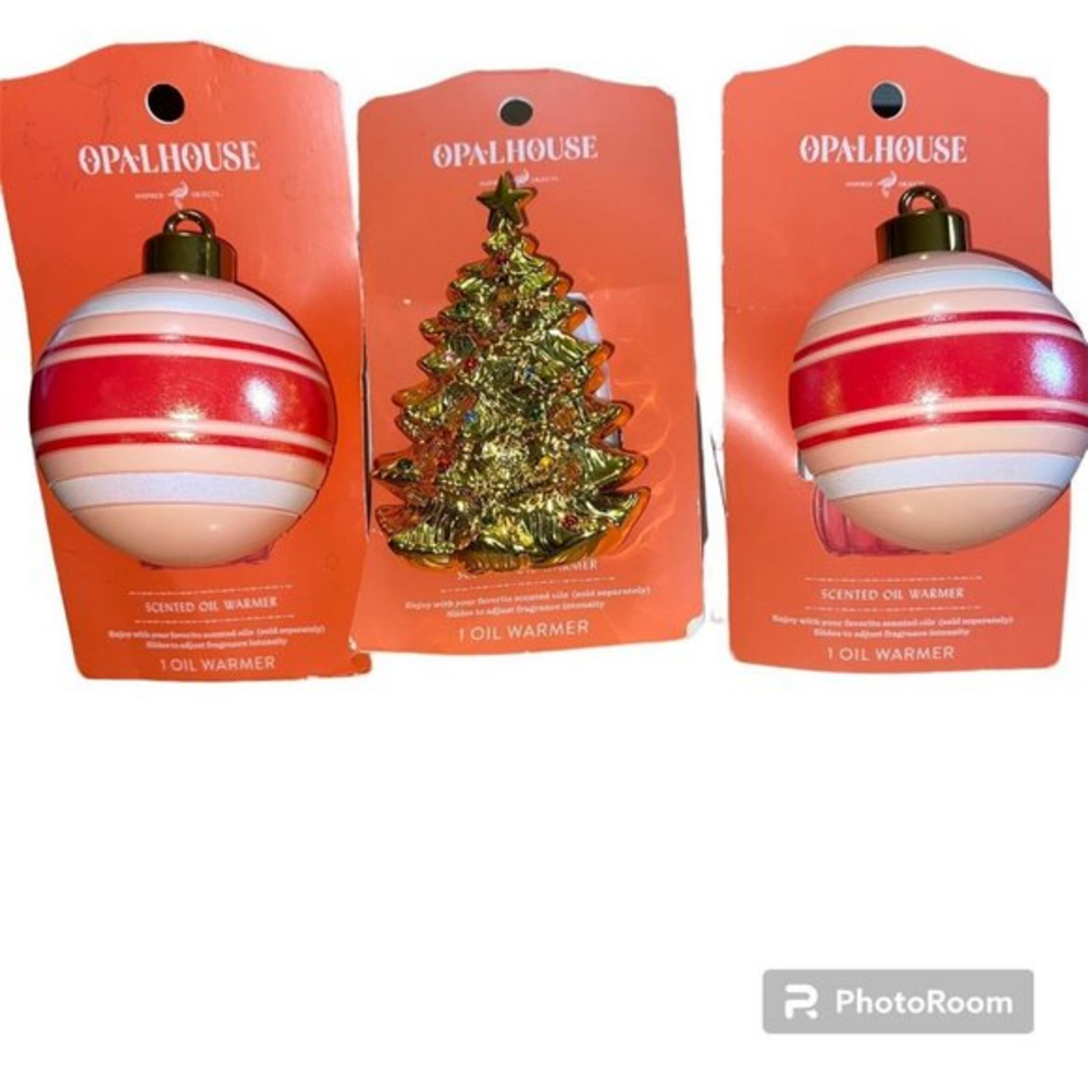 Opalhouse Christmas‎ Tree Ornament Ball Scented Oil Warmer Plug In Set Of 3